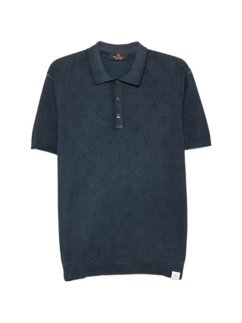 Peuterey diamond-knit short-sleeve polo shirt