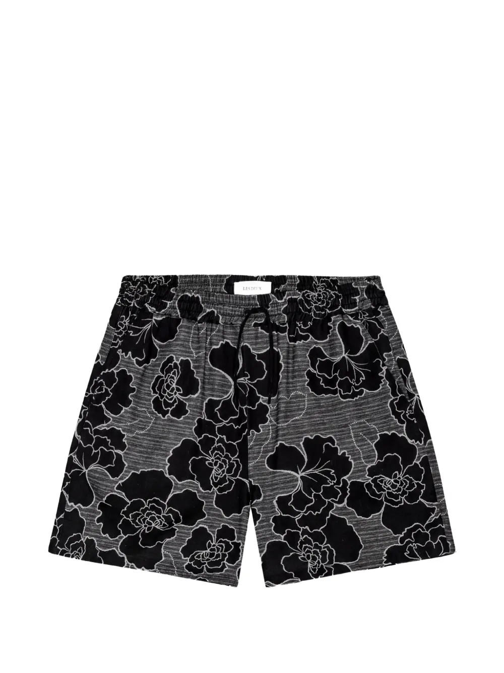 Les Deux Charlie Poppy AOP shorts - Grau