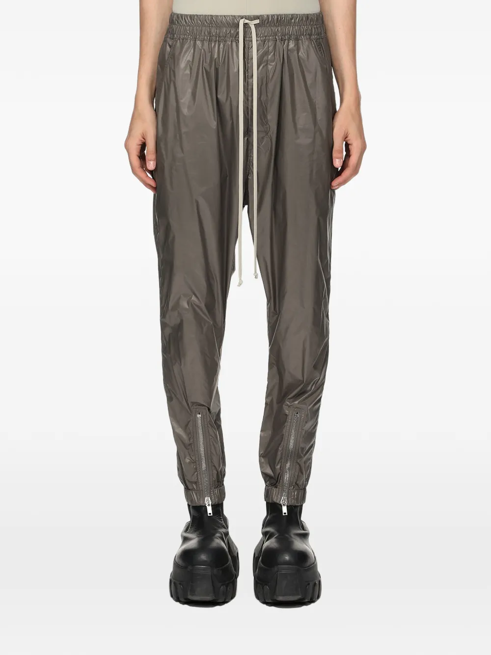 Rick Owens Tecuatl zip-cuff track pants - Marrone