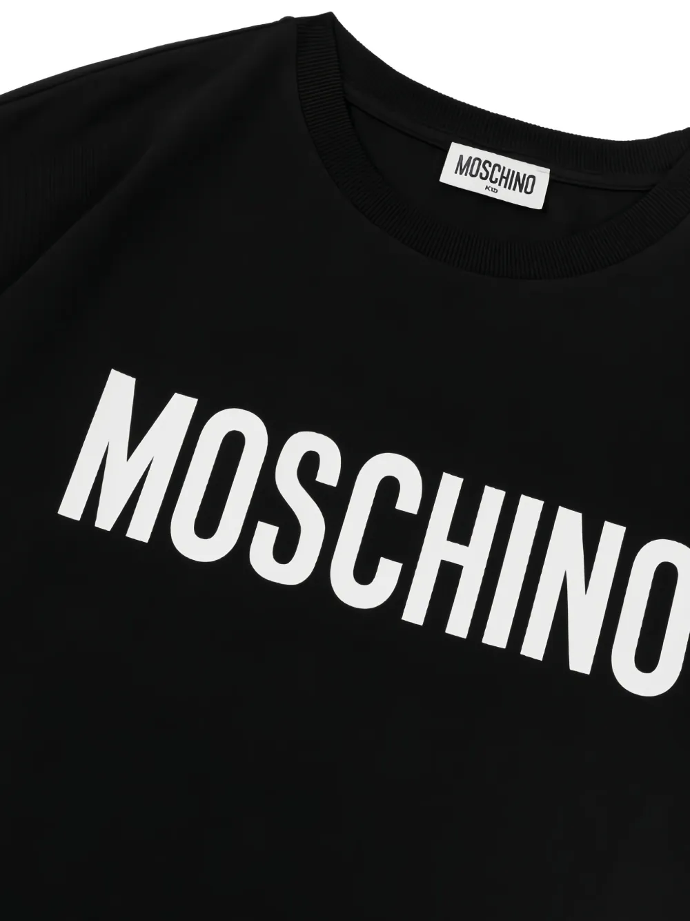 Moschino Kids T-shirtjurk met logoprint Zwart