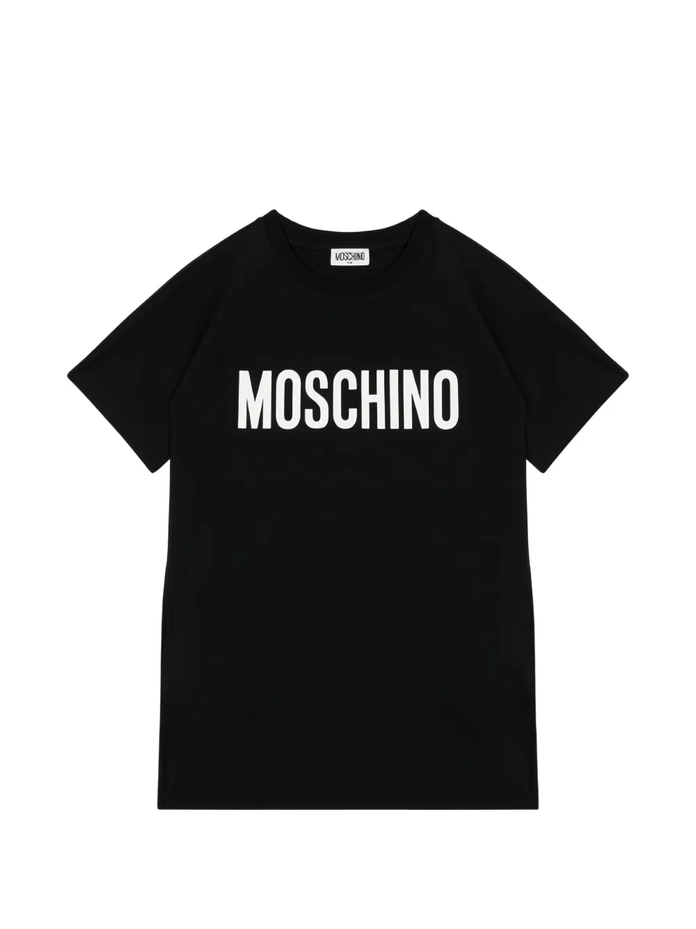 Moschino Kids logo-print T-shirt dress - Schwarz