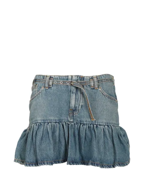 AMISH Ginza ruffled-hem mini skirt