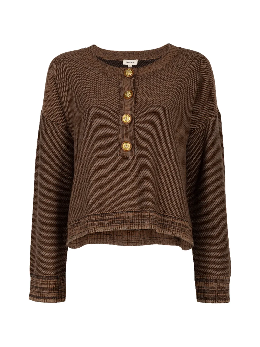 L'Agence button-up sweater - Marrone
