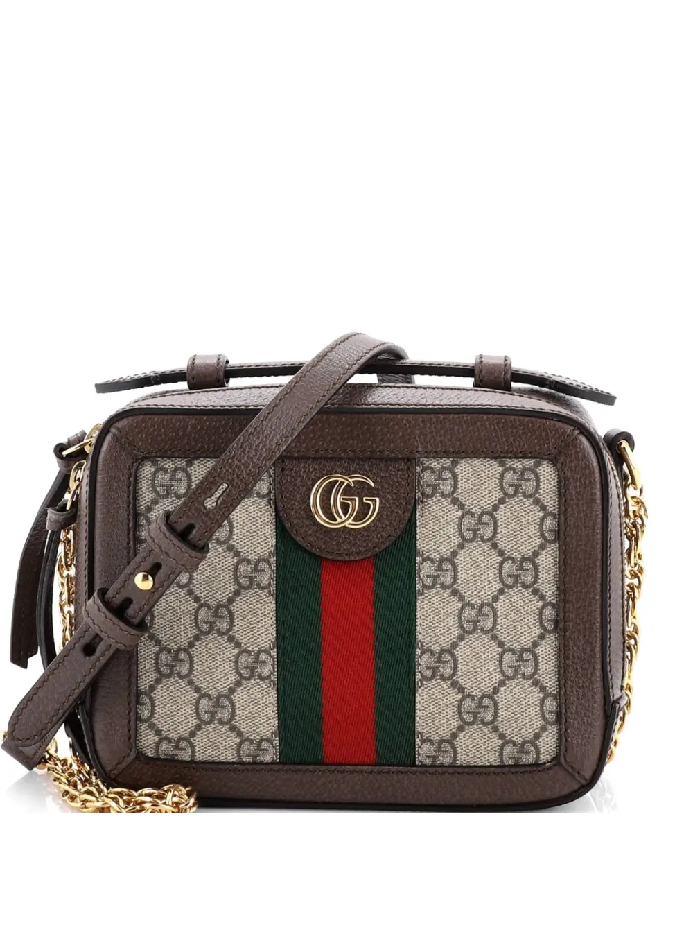 Gucci Pre-Owned Ophidia Zip Around Camera Bag GG Coated Canvas Mini shoulder bag - Marrone