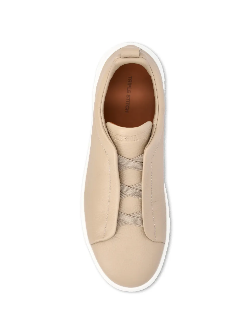 Zegna Leren sneakers Beige