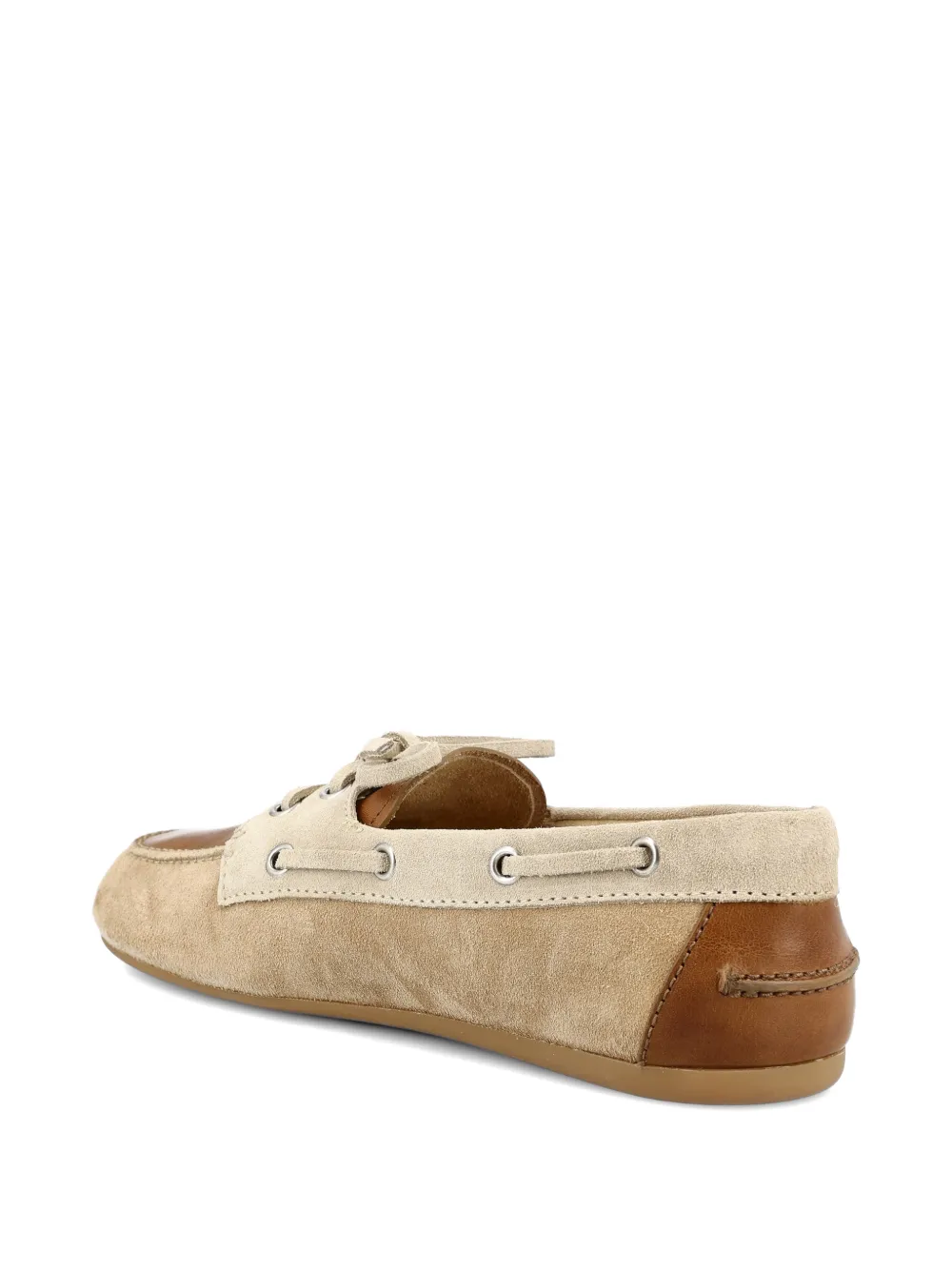 Miu Suède schoenen met vervaagde strik Beige