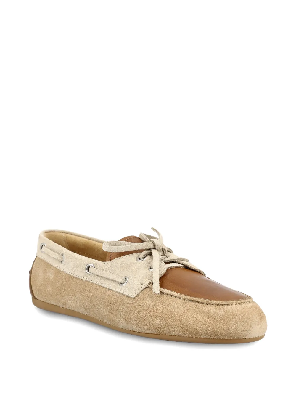 Miu Suède schoenen met vervaagde strik Beige