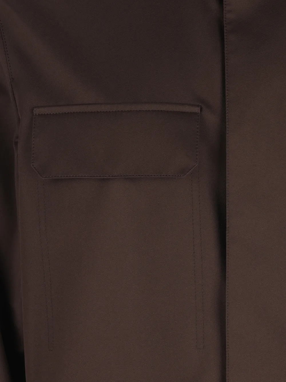  Zegna Leather-detail Jacket - Brown 