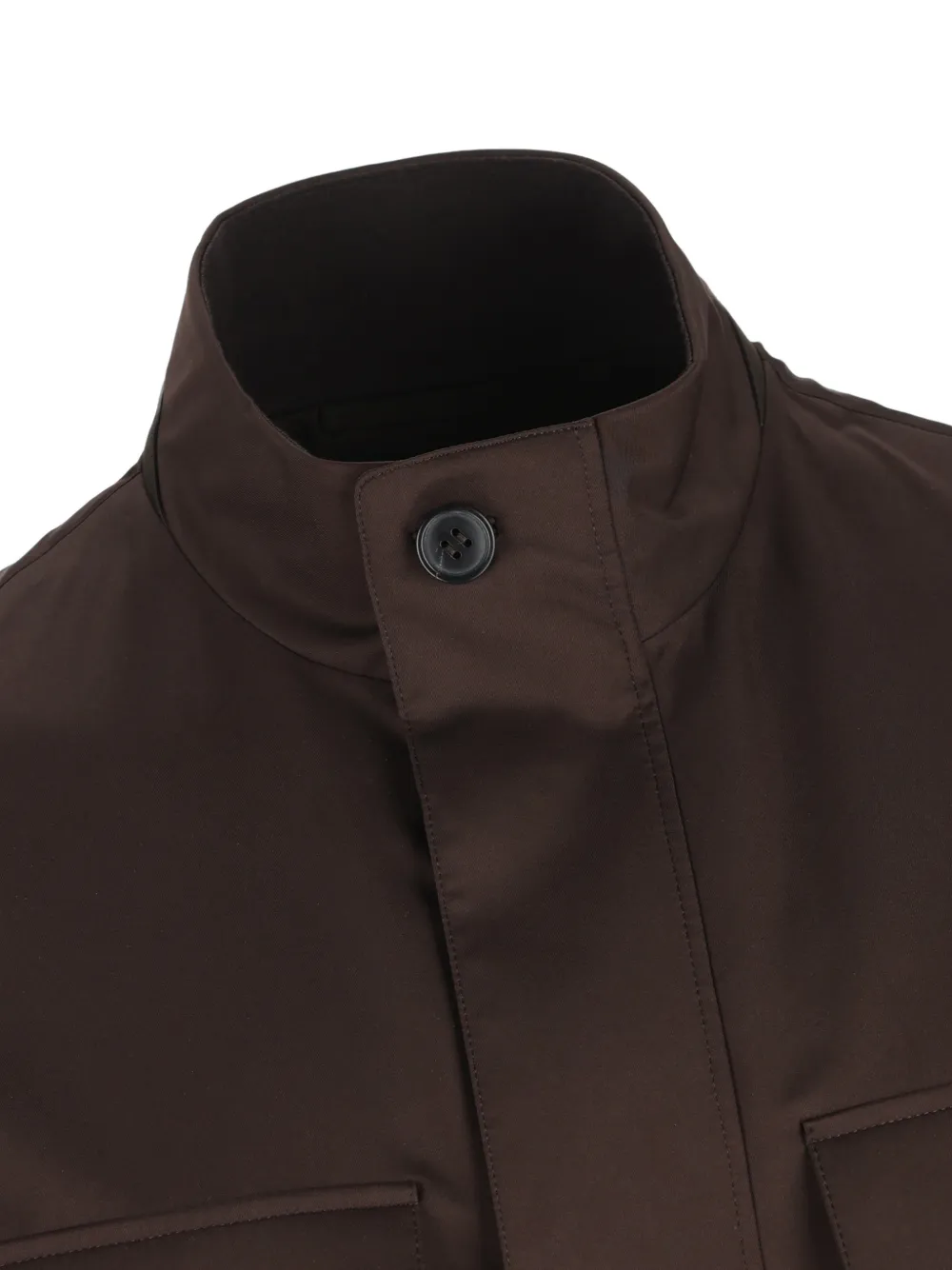 Zegna Jack met leren detail Bruin