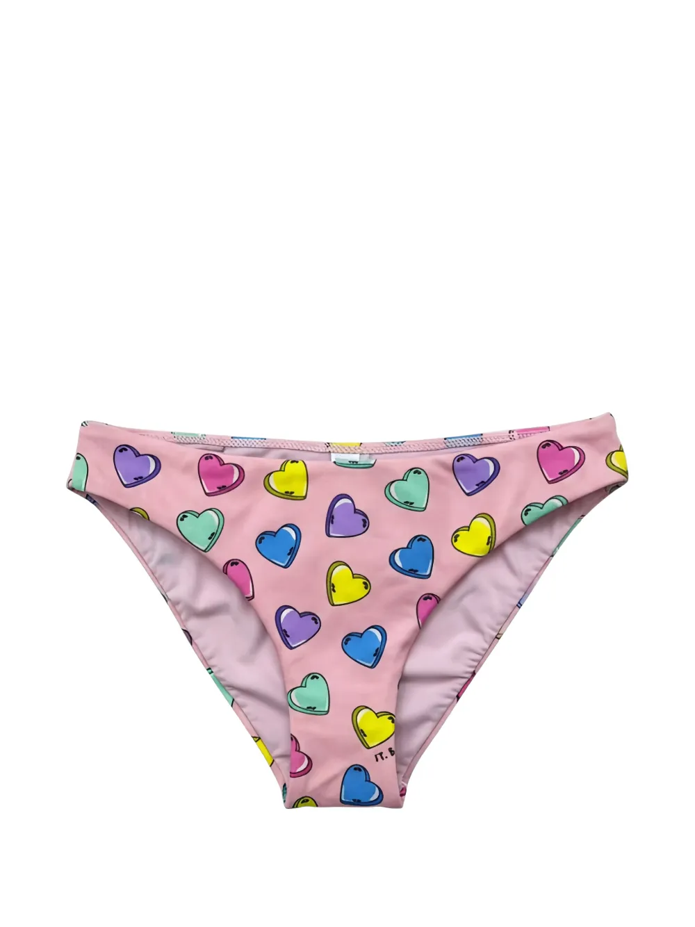 MC2 Saint Barth Kids Bikinislip met hartprint en strikdetail Roze
