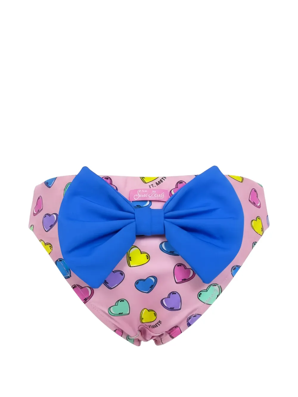 MC2 Saint Barth Kids Bikinislip met hartprint en strikdetail Roze