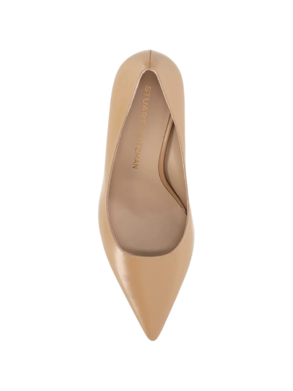 Stuart Weitzman Pumps met puntige neus Beige