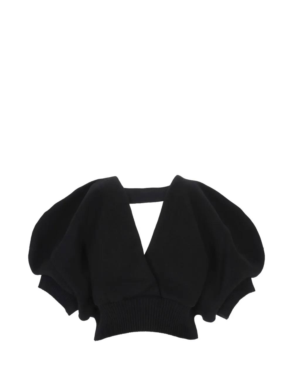 sacai shirt met V-hals Zwart
