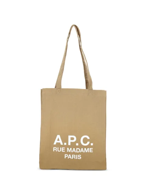 A.P.C. bolsa de hombro con logo estampado