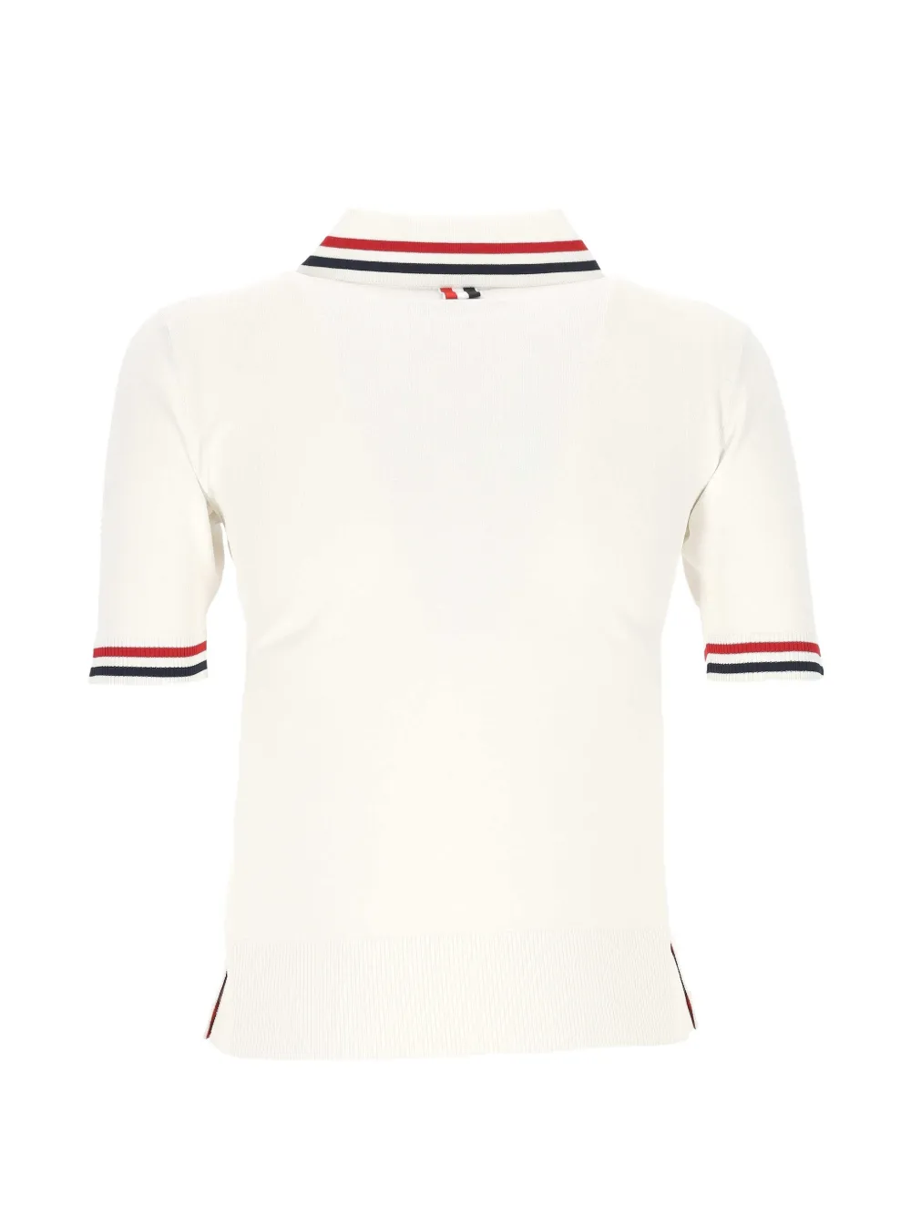  Thom Browne Polo à Rayures - Blanc 