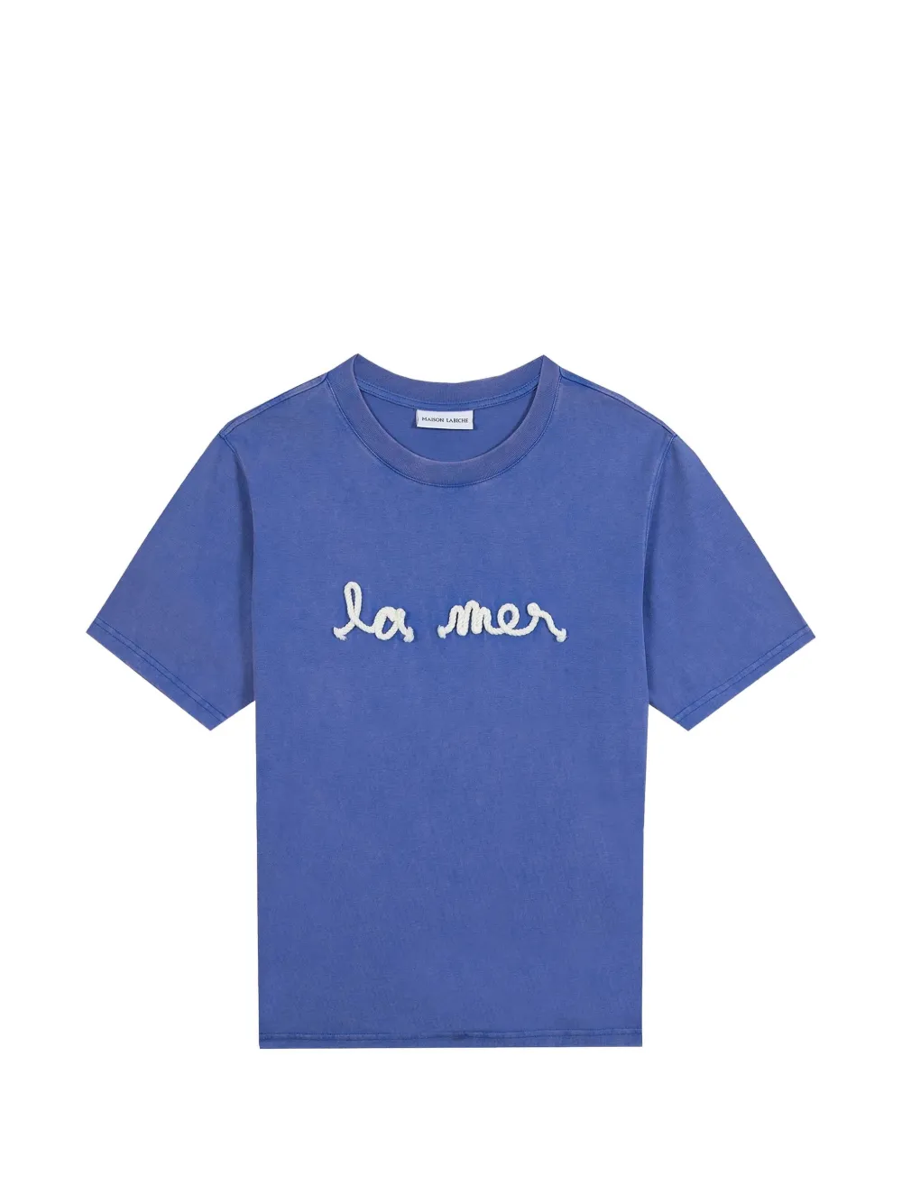 Maison Labiche rope-embroidered washed T-shirt - Blu
