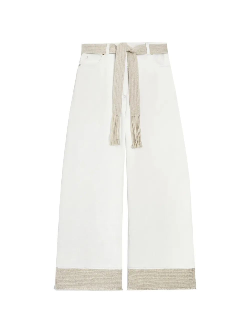 Agnona pocket belted trousers - Bianco