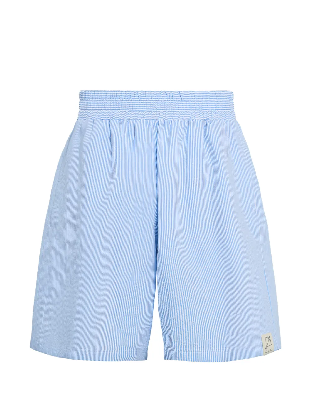 Family First striped seersucker shorts - Blau