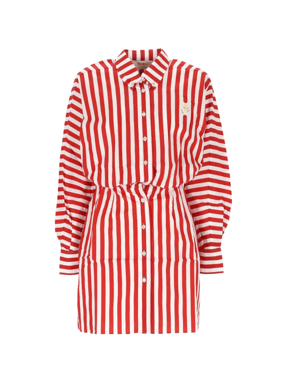 Fiorucci striped cotton shirt dress - Rot
