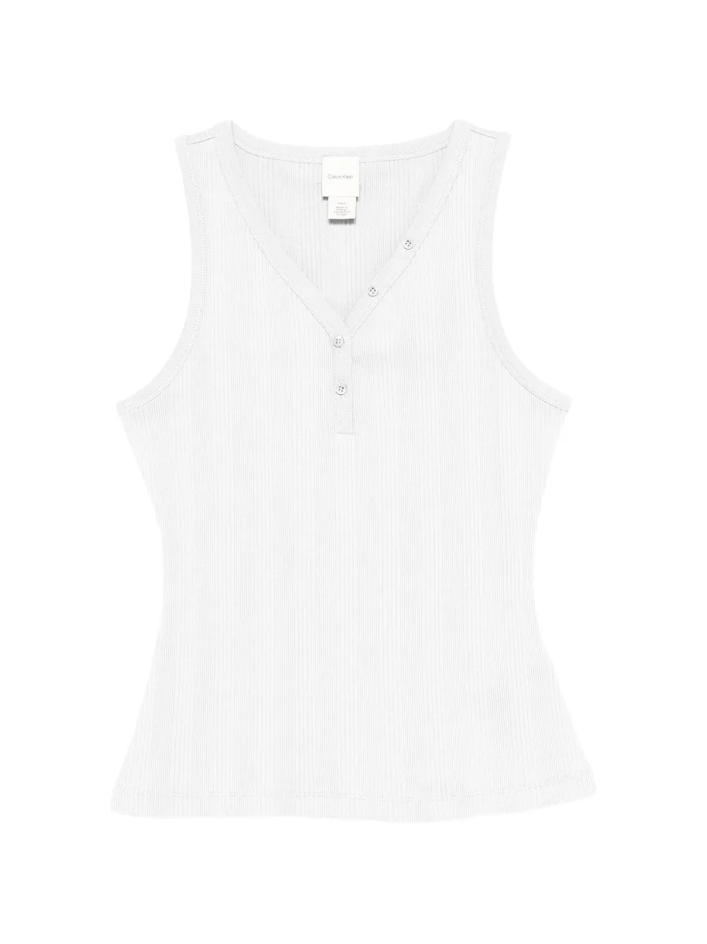 Calvin Klein ribbed-knit tank top - Bianco