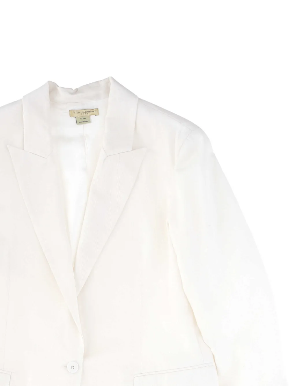 Stella McCartney Kids Tweedelig pak met puntige revers Wit