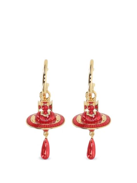 Vivienne Westwood Orb enamel earrings
