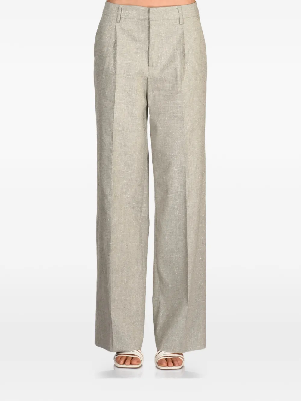 PT Torino pleated straight-leg trousers - Toni neutri