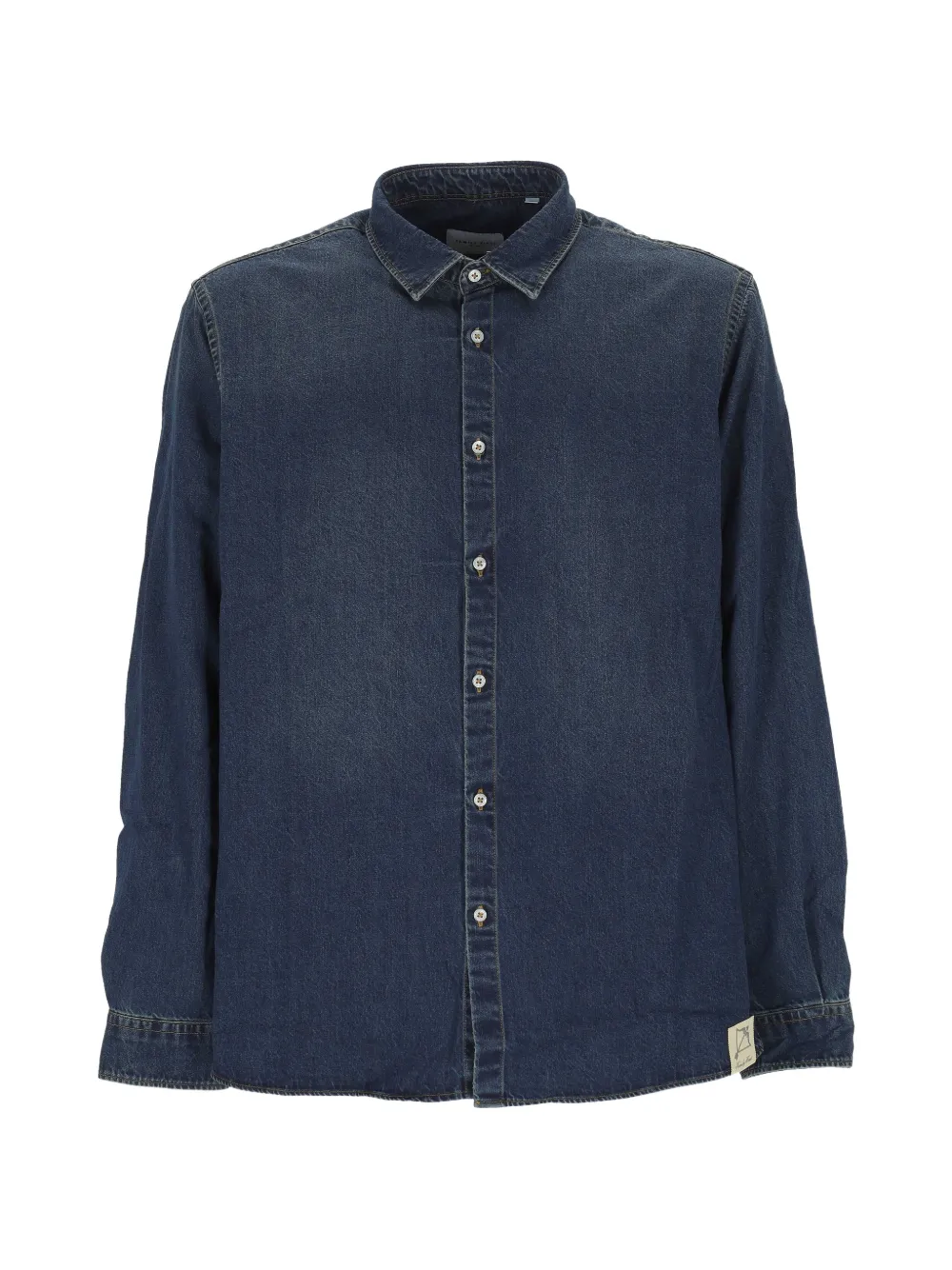 Family First long-sleeve denim shirt - Blau