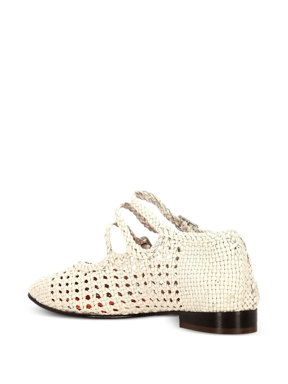 Carel Paris Ariana gevlochten leren ballerina's Beige