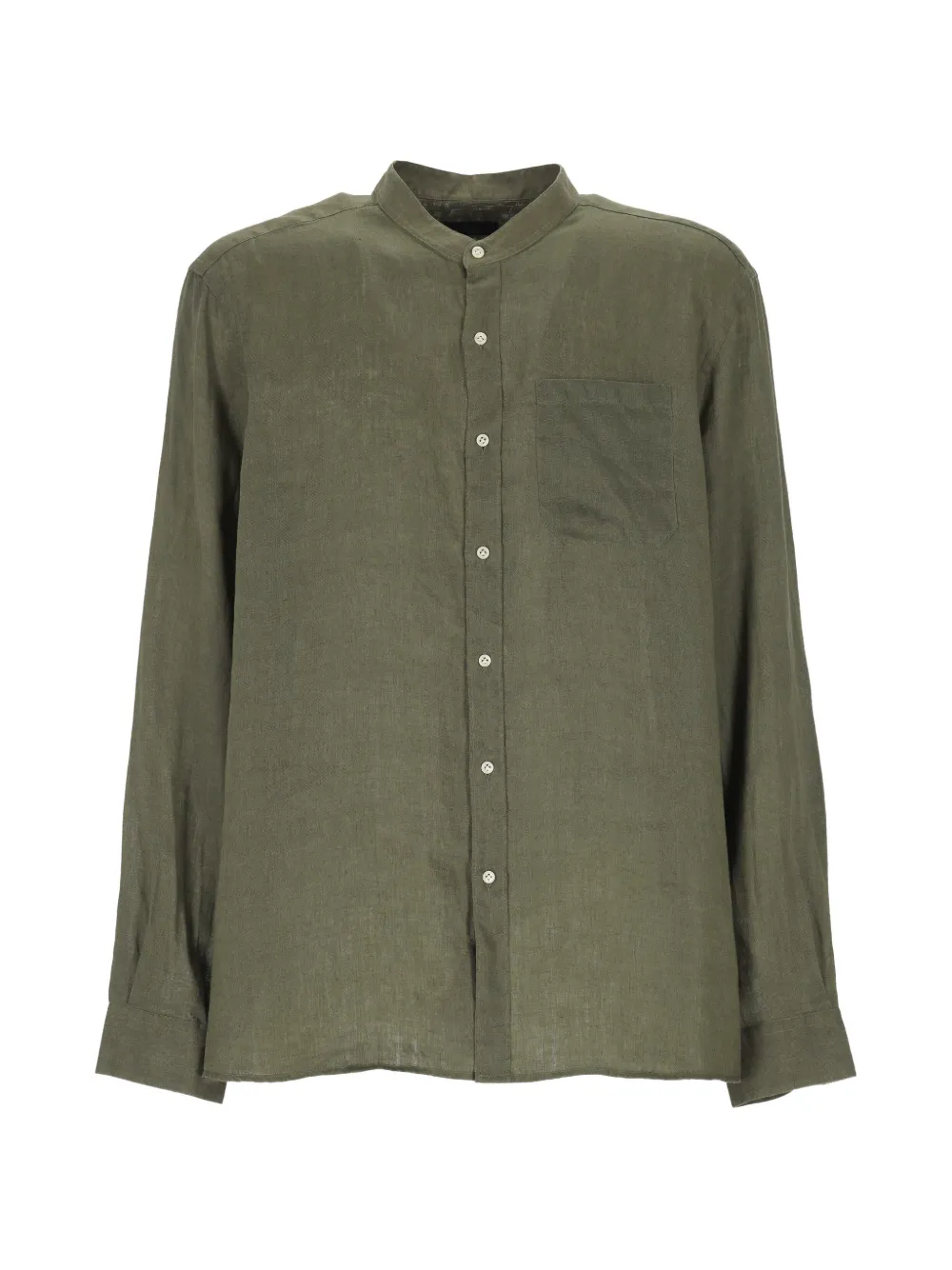 Fay mandarin-collar chest-pocket shirt - Verde