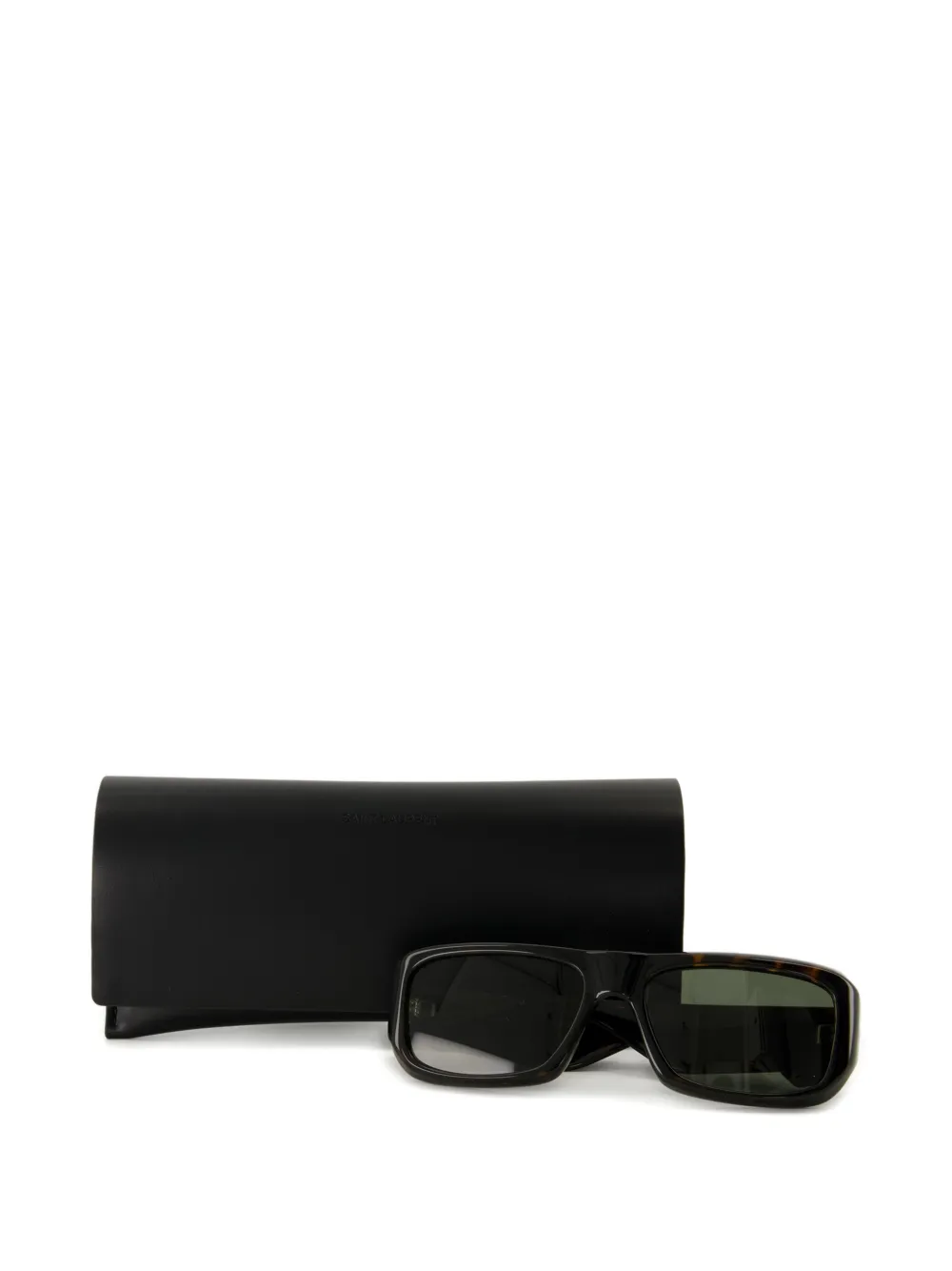 Saint Laurent SL 869 zonnebril met rechthoekig montuur Bruin
