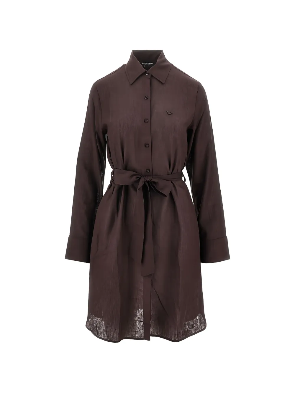 Emporio Armani belted shirt dress - Marrone