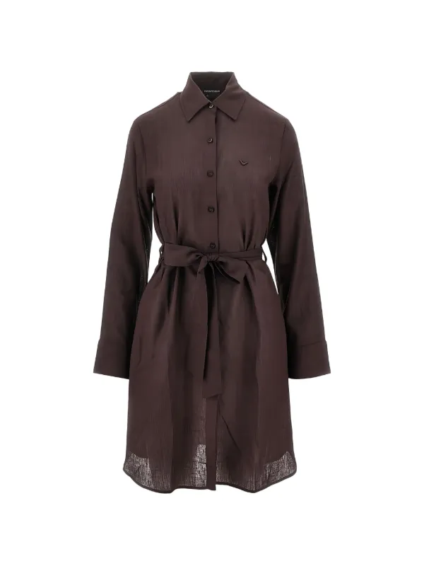 emporio armani shirt dress Emporio Armani Maxi Shirt Dress In Blue - 70% Off