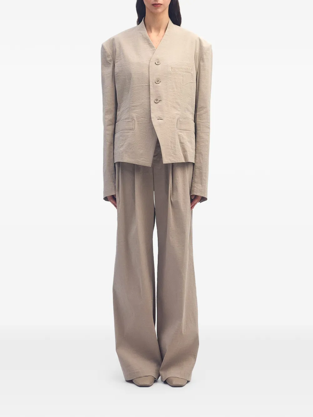  Issey Miyake Belt-loops Pants - Neutrals 