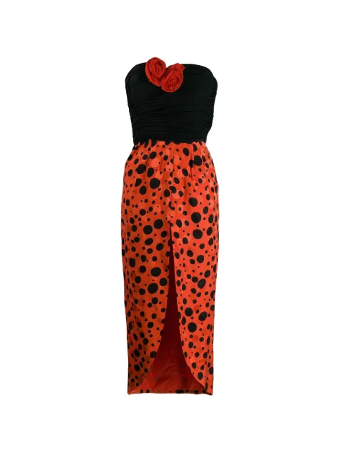 Valentino Pre-Owned 1980s strapless polka dots dress