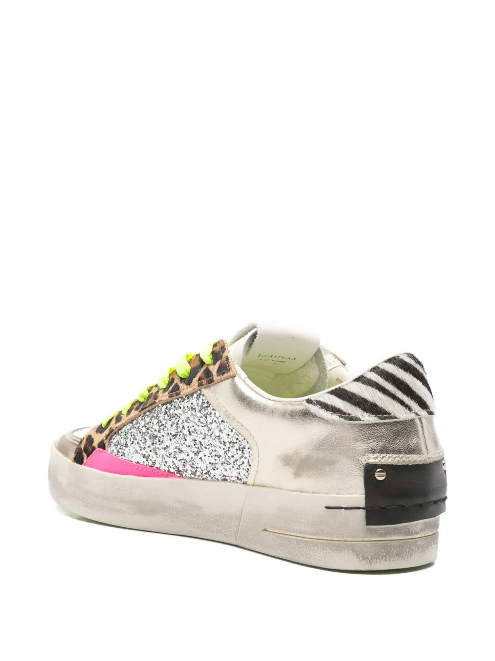 Crime London glitter-embellishment sneakers Zilver