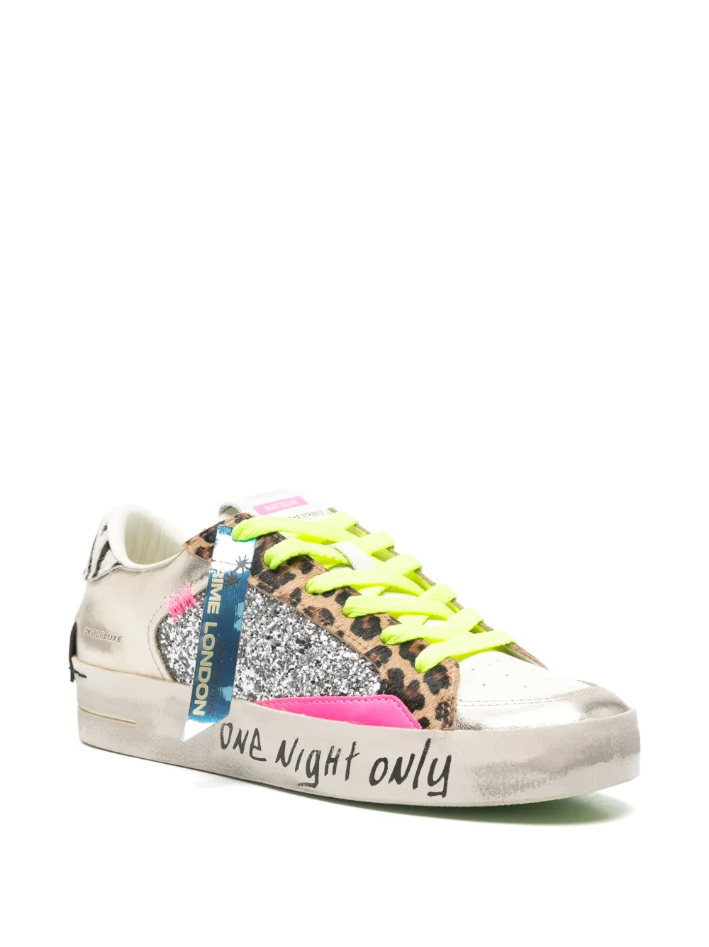 Crime London glitter-embellishment sneakers Zilver