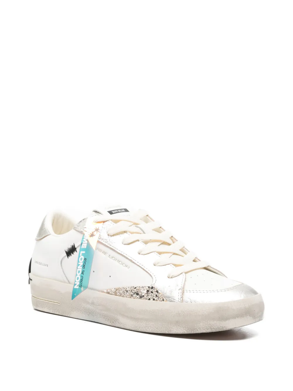 Crime London glitter-embellishment sneakers Wit