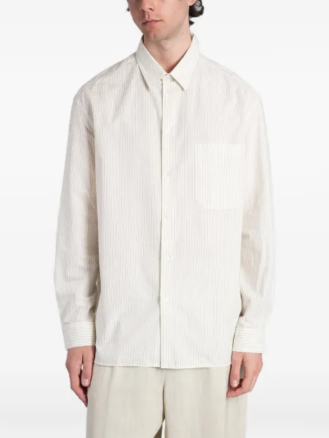Maison Kitsuné striped oversized cotton shirt