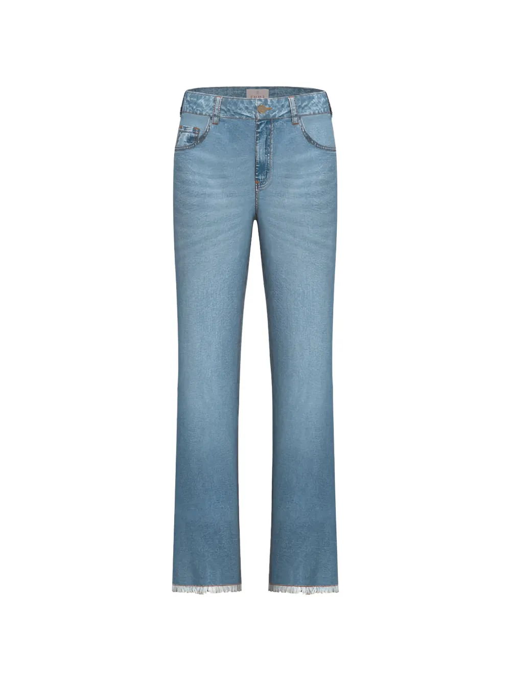 Marella fringe-hem jeans - Blu