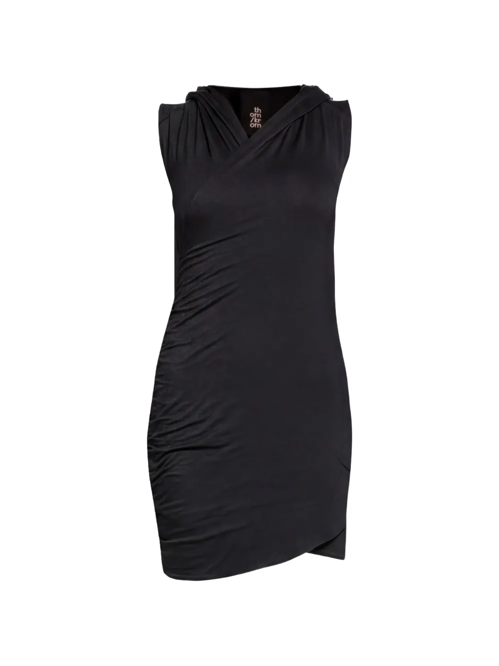 Thom Krom ruched hooded dress - Schwarz