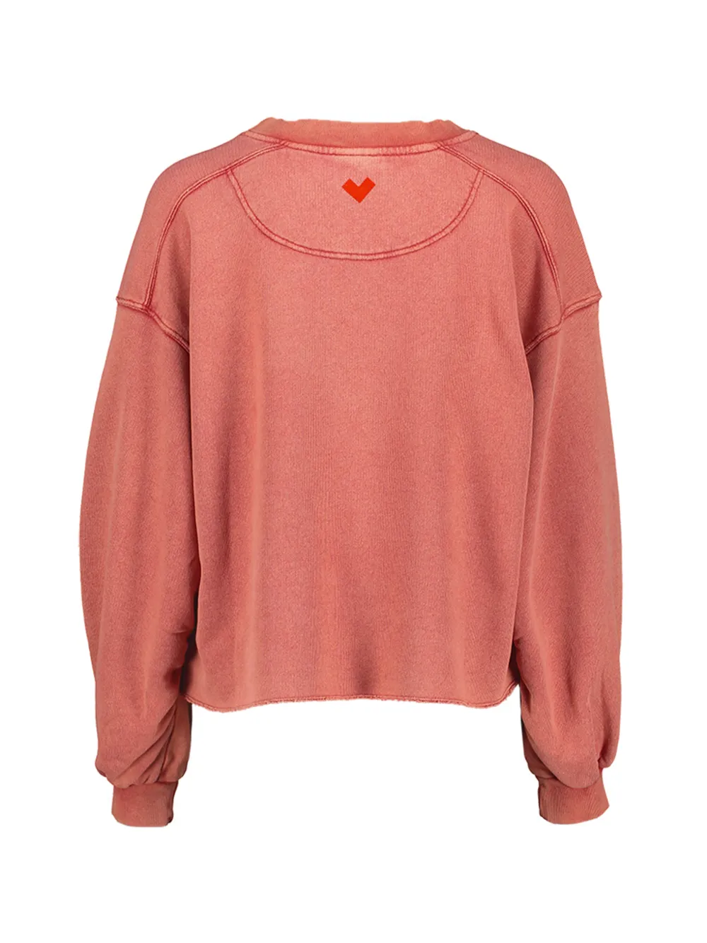 Bellerose Kids Gerafelde sweater met logo-print Rood