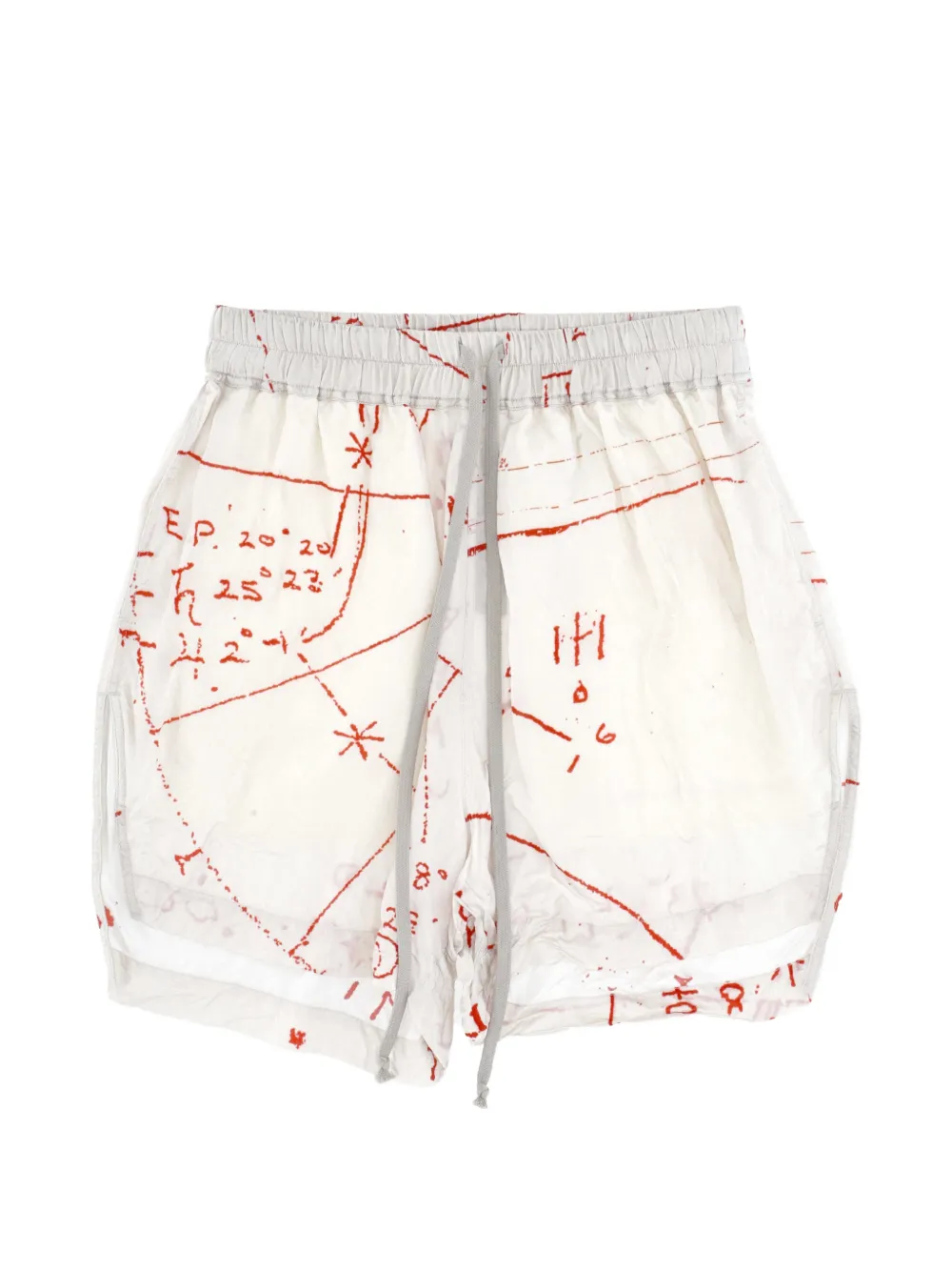 Rick Owens graphic-print drawstring boxers - Toni neutri