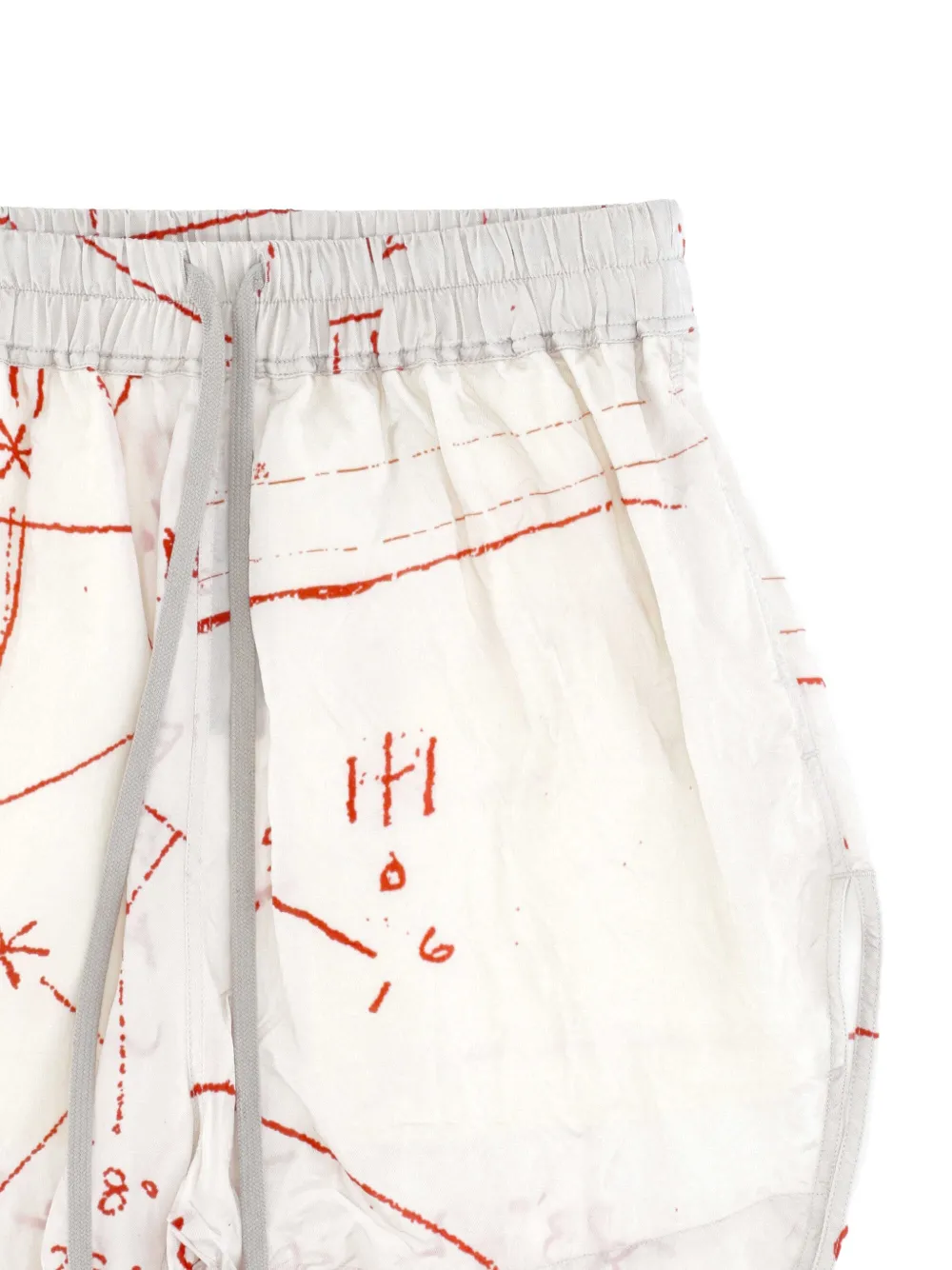 Rick Owens Boxershorts met trekkoord en print Beige