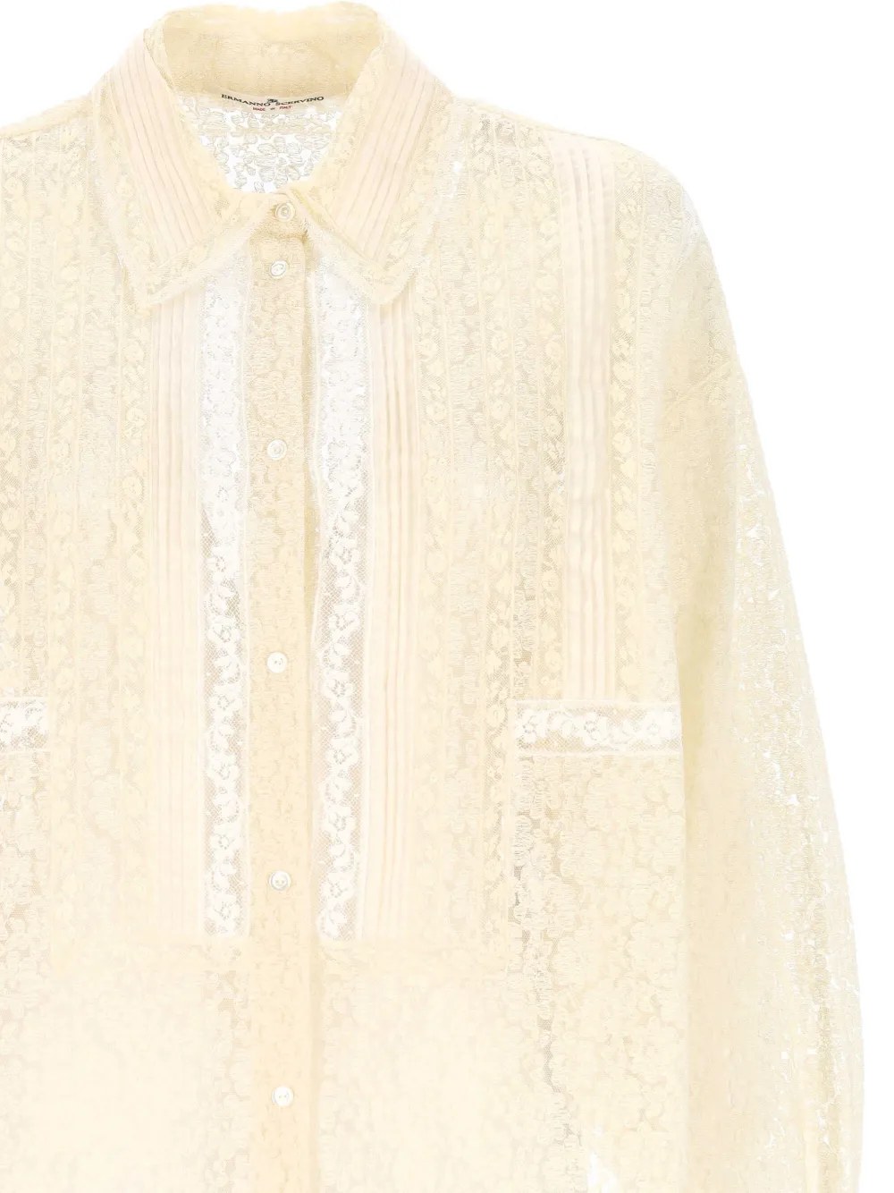 Ermanno Scervino Kanten blouse Beige