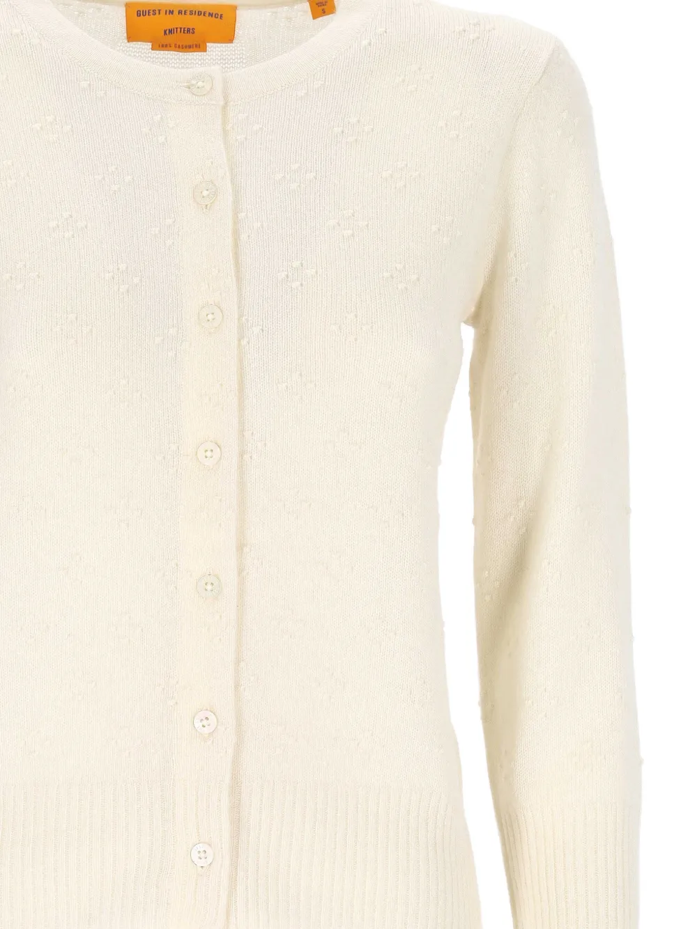 Guest In Residence Compass Jane pointelle gebreid vest Beige