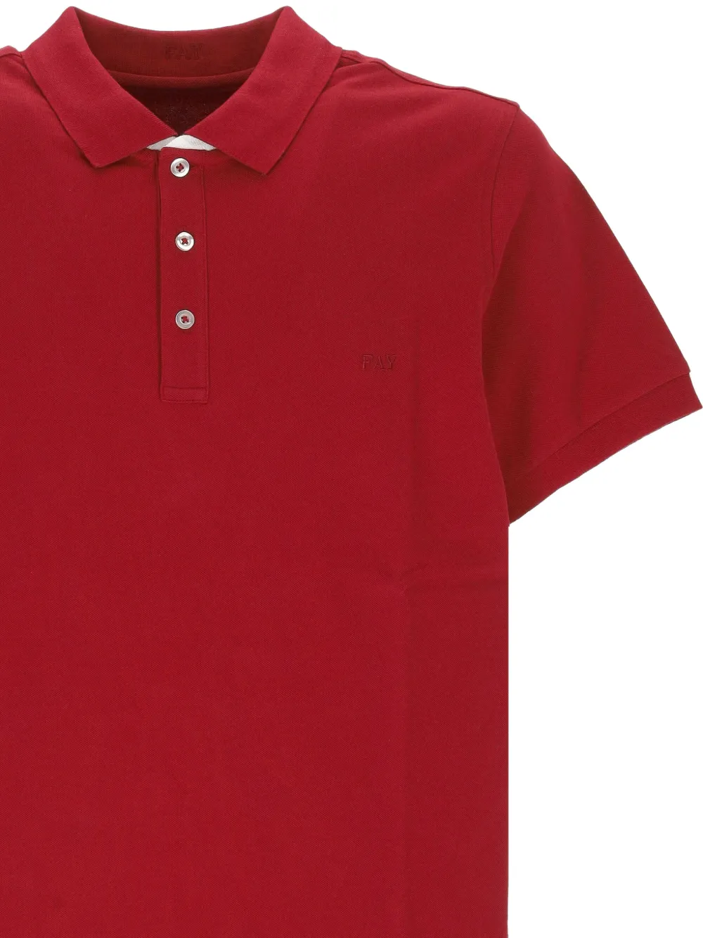 Fay Poloshirt met geborduurd logo Rood