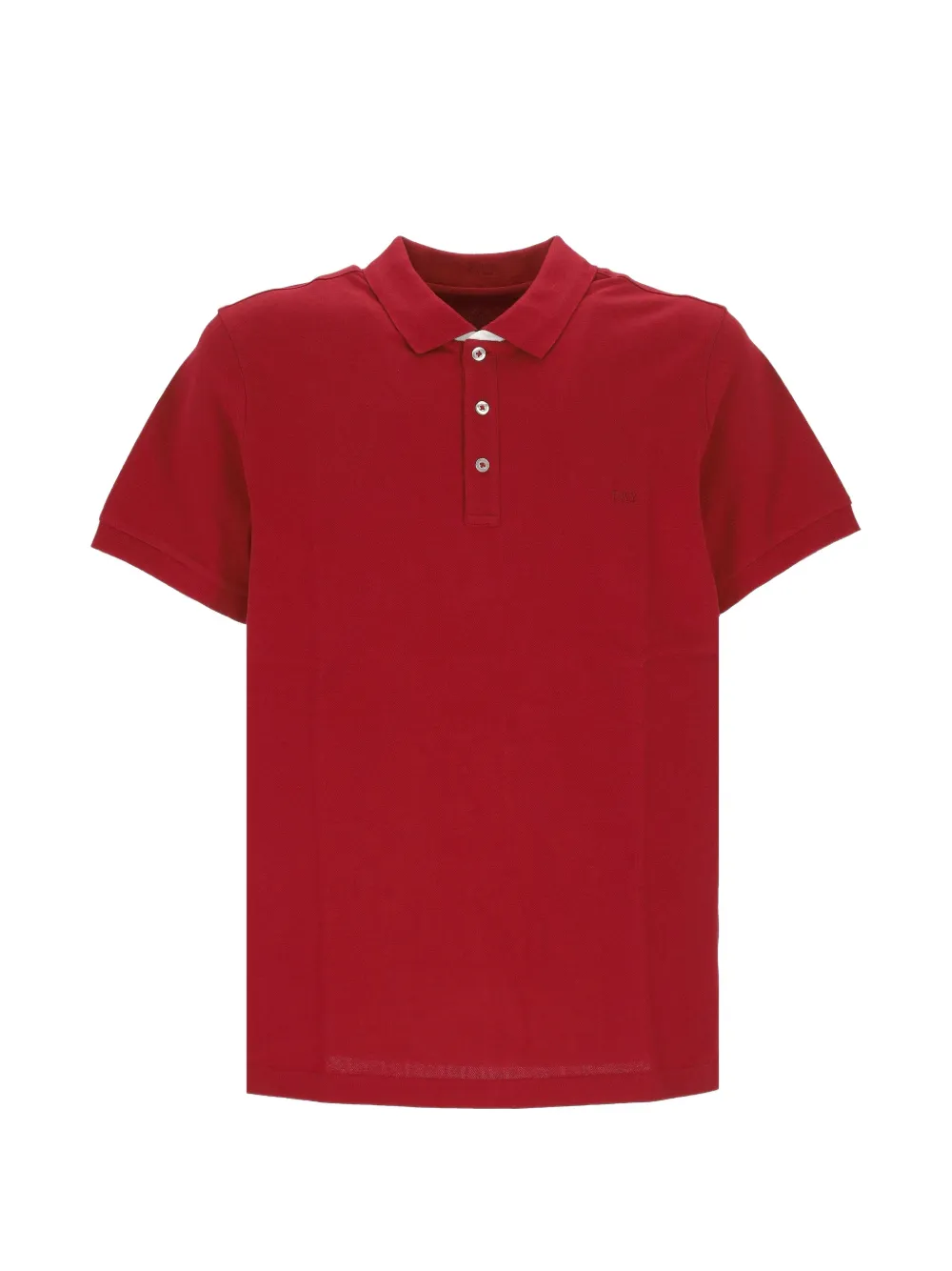Fay logo-embroidered polo shirt - Rosso