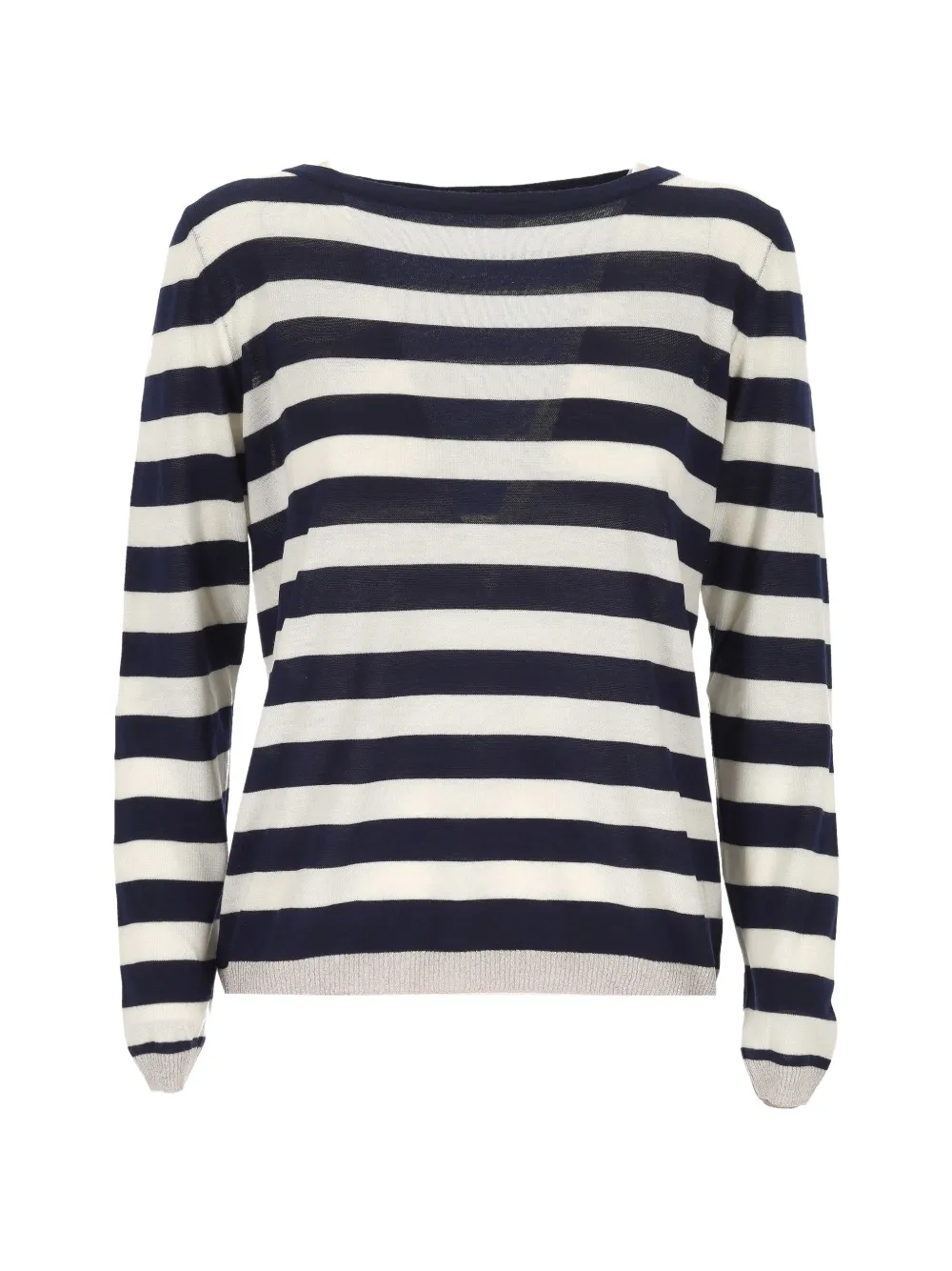 Gran Sasso striped metallic-trim top - Blu