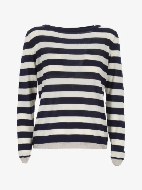 Gran Sasso striped metallic-trim top